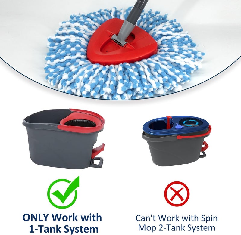 GFRED Spin Mop Replacement Head Base Compatible with Oceda EasyWring 1-Tank System Mop Rotating Triangle Mop Head Cover Replacement Rotating Mop Base Plastic Base for Spin Mop Accessories - Image 2